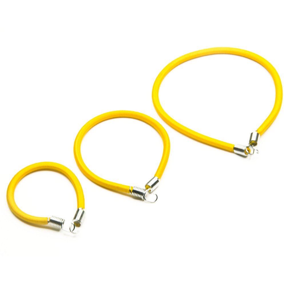 Elastic Bungee Cords with Hook for 1:10 RC Car RC Crawler Truck Car Luggage Rack Yellow Pack of 3