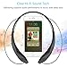 Bluetooth Headphones, Rymemo Shine Like Diamond Surface Wireless Bluetooth Headset Sports Earphones w/ Mic HD Stereo In Ear Earbuds for Gym Running Workout Headsets, Black