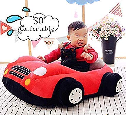 AVSHUB Baby Sofa Seat Chair Car Shape Baby Supporting Seat Soft Plush Cushion and Chair for Kids - Red 2 AVSHUB Baby Sofa Seat Chair Car Shape Baby Supporting Seat Soft Plush Cushion and Chair for Kids - Red - Image 2