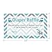 Teal Blue and Gray Elephant Boy Baby Shower Diaper Raffle Tickets (Set of 25)