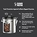 Stainless Steel Coffee Canister 16 oz - Built-in One Way Valve Blocks CO2 From Ruining Coffee Flavor - Built-in Freshness Calendar (Medium, Stainless Steel)