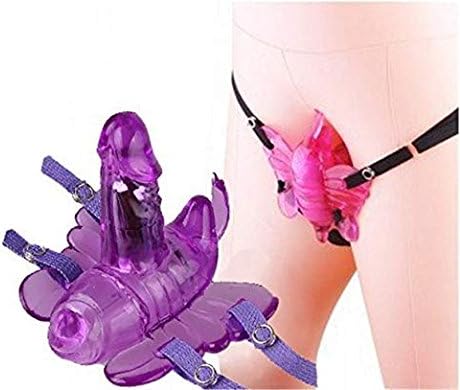 38 Modes Remote Butterfly Vibrating Harness Medical Silicone Body Massage Products Purple