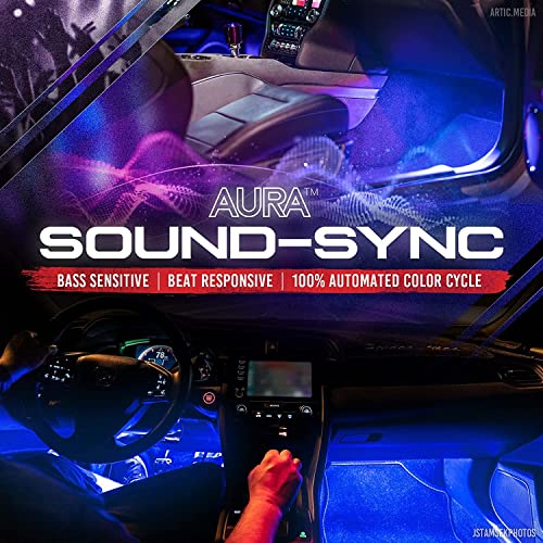 OPT7 Aura Interior Car Lights LED Strip Kit16+ SmartColor, Soundsync