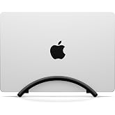 Twelve South BookArc Flex, Adjustable Laptop Holder for Desk, Black | Space-Saving MacBook Stand, Fits 16-Inch and below, Upto 1-Inch in Thickness, Upright Single Slot Dock for Monitor Display