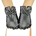 D.King Winter Leather Gloves for Women, Touchscreen Texting Warm Driving Gloves Black