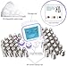 Russian Piping Tips Set 105 Pcs - 50 Numbered Frosting Nozzles & Instruction Sheet - 50 Pastry Bags & 4 Couplers - Cake, Cupcake & Baking Decorating Supplies Kit For Flower Shaped Icing Decorations