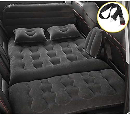 車中泊 ベッド エアーベッド 車中泊マット 車載 エアーマット Suv Mpv 車ト 後部座席用マット ベッドキット キャンプ用品 快適空間 仮眠 車載電動ポンプ Suvの車 ジープ のバックシートと中型トラックの屋外の旅行のための二つのエア枕インフレータブルエアベッド