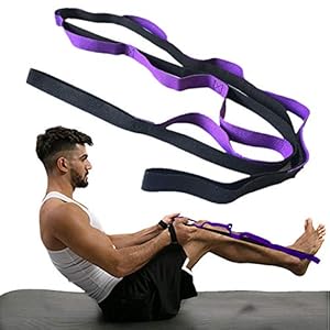 NOBRAND Women Fitness Stretch Out Yoga Strap,With 2M Flexible Loops Pilates Workouts Physical Training Body Building Resistance Belt *15