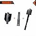 KingCamp Military Portable Folding Lightweight Shovel and Pickax, Compact Multifunctional Entrenching Tool with Nylon Carry Case for Hiking, Hunting, Fishing, Gardening, Camping, Backpacking, Emergenc