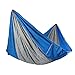 Yosoo(TM) Double Hammock - Lightweight Indoor and Outdoor Nylon Parachute Hammocks for Camping, Backpacking & Travel. Tree Ropes Included (blue & gray)