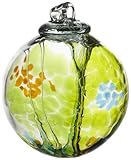 Kitras Art Glass Decorative Spirit Ball, 6-Inch, Lime