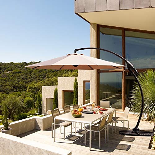 Grand patio Napoli 11 FT Cantilever Offset Umbrella Aluminum Frame