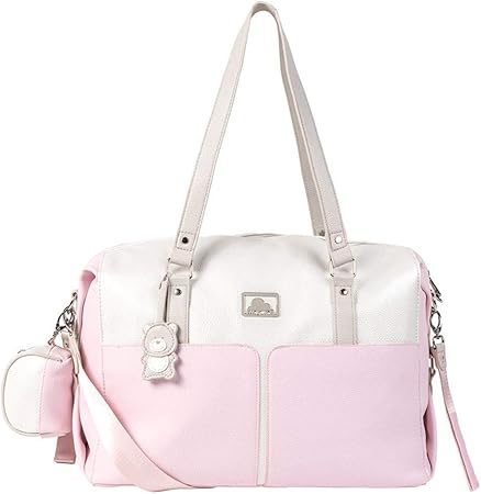 pink leather changing bag