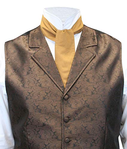 Historical Emporium Men's Classic Cotton Cravat Tobacco
