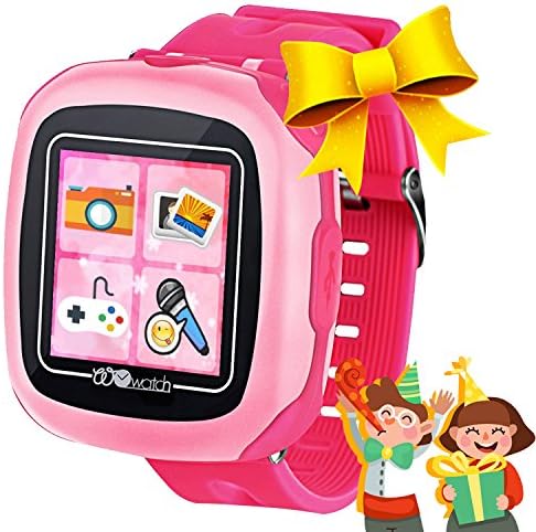 Kids Smart Watches with Games, 1.5" Touch Children Tracker Pedometer Step Count Wristwatch Digital Timer Alarm Stop Sports Clock Health Monitor Outdoor Birthday Gifts for Boy Girl (Pink（W8）)