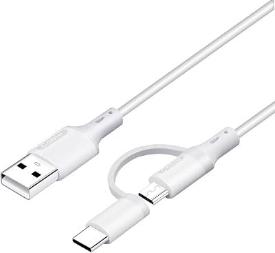 Anomat 6ft USB Charger Cable - Micro USB & Type-C for Kindle & Android