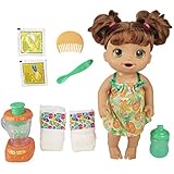 Baby Alive Magical Mixer Baby Doll Tropical Treat with Blender Accessories, Drinks, Wets, Eats, Brown Hair Toy for Kids Ages 3 and Up
