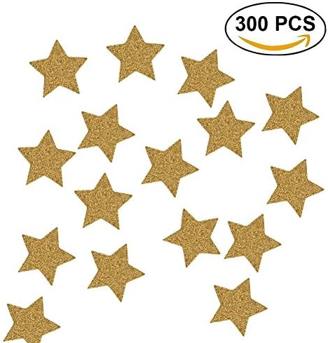 Ikooo 300 pcs Glitter Confetti Gold Star Birthday Party Table Confetti bridal Shower Decorations