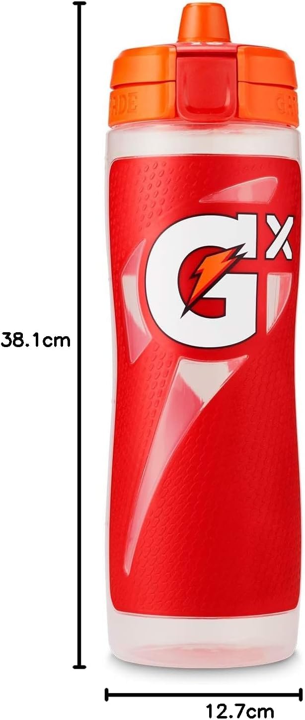 Gatorade GX Sistema de hidratación de la cocina, botellas de compresión sin deslizamiento de gx y gx de bebidas deportivas concentradas amarillo, plástico Gatorade GX Sistema de hidratación de la cocina, botellas de compresión sin deslizamiento de gx y gx de bebidas deportivas concentradas amarillo, plástico