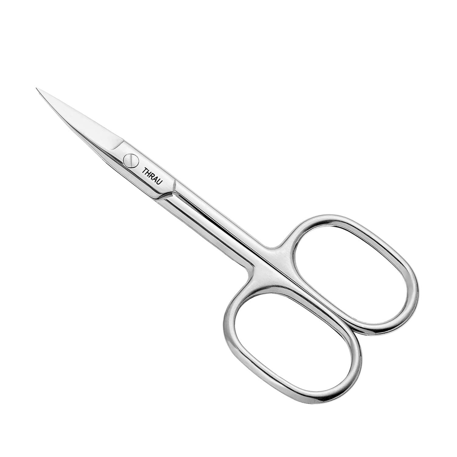 Premium Manicure Scissors - Stainless Steel Multi-Purpose Pedicure Beauty Grooming Kit for Cuticle, Nails, Eyebrow, Mustache and Eyelashes - Curved Blade 3.8 inch