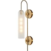 BOKT Mid Century Modern 1-Light Wall Mounted Light Brushed Gold Metal Wall Sconce Lighting Minimalist Anti Brass Wall Sconce 