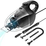 Nulaxy Car Vacuum Cleaner, High Power Strong Suction Vacuum Cleaner, Portable Lightweight Wet Dry Vacuum with 16.4 Ft Cord and Nozzles Set for Pet Hair Car Cleaning