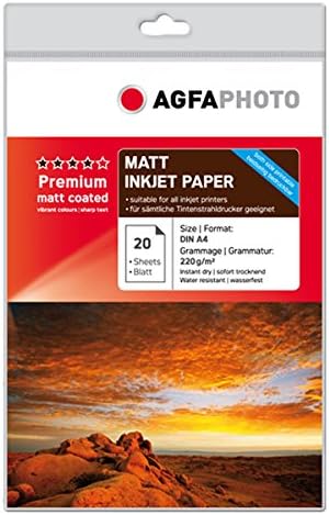 AgfaPhoto A4 Double Side Matt Coated Premium Photo Paper (Pack of 20)