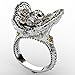 EVBEA Class Butterfly Skull Ring Gothic Big Statement Black Crystal Girls Rings (7)