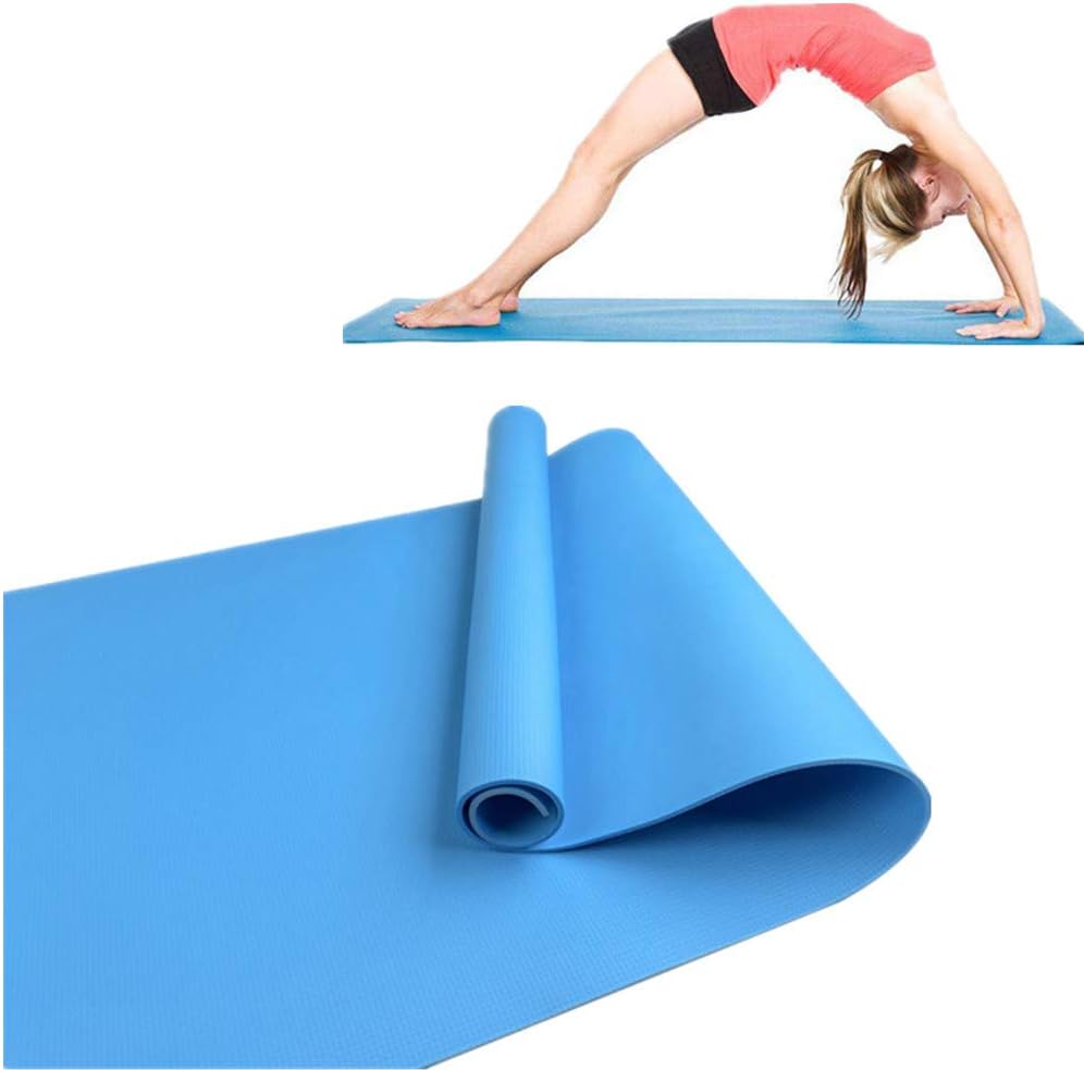 YoungYuan Fitness Mat Workout Mat Eco Yoga Mat Training Mat Exercise Mat Non Slip Yoga Mat Thick Yoga Mats For Men Exercise Mat Thick blue,freesize