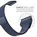ZGS Gear S3 Frontier/Classic Watch Bands, 22mm Stainless Steel Band + Milanese Loop Mesh Replacement Bracelet Metal Strap for Samsung Gear S3 Frontier / S3 Classic Smart Watch (Navy Blue)