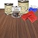 Retique It Liquid Wood - Pint Light with Kona Stain - Stainable Wood Fiber Paint - Put a fresh coat of wood on it (16oz LW, Kona)