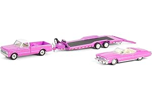 Greenlight Collectibles 31180-C 1:64 Scale Hollywood Hitch and Tow Series 13 - True Romance Clarence and Alabama's 1974 Eldorado Convertible with 1972 C30 and Heavy Duty Car Hauler