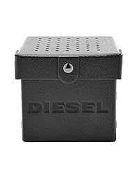 Diesel DZ1657 Master Chief reloj con correa de cuero, negro, para hombre