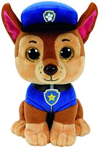 Authentic Ty Beanie Boos Paw Patrol Chase - Shepard Dog Reg Plush + Free Pack of Paw Patrol Crayons!