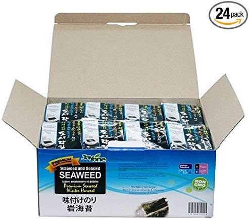 Jayone Seaweed, Roasted and Lightly Salted, 24 Count, 0.17 Ounce (2 Pack (24 Count))