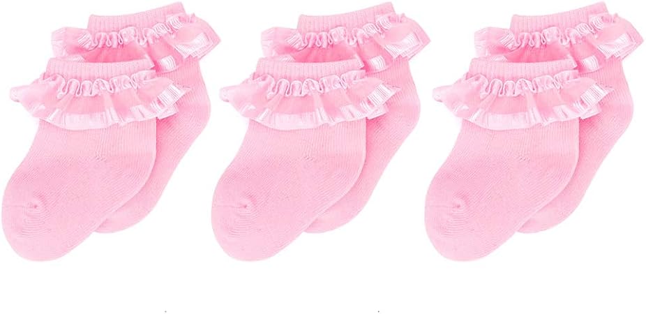 white frilly socks baby girl