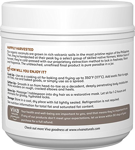VIVA LABS ORGANIC EXTRA VIRGIN COCONUT OIL, 32 OUNCE