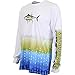 Guy Harvey Men's BF Tuna Long Sleeve Performance Shirt, White, M