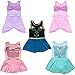 BAOHULU Toddlers Dancing Cosplay Tutu Ballet Leotard for Girls 3-12 Years Diamond Blue