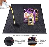 KALASONEER Oil Spill Mat,Absorbent Oil Mat Reusable Washable,Contains Liquids, Protects Driveway Surface,Garage or Shop,Parking,Floor (36inches x 30inches)