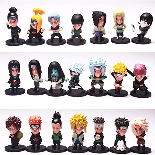 Anime Naruto Shippuden Pedia Heroes 21PCS Toy Figure Doll New