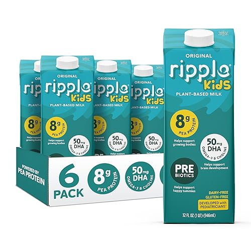 Ripple NonDairy Milk 6 Pack Vegan Milk With Pea Protein Shelf