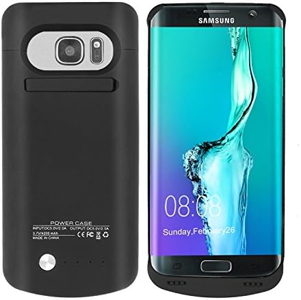 Galaxy S7 Edge Battery Case [5,200 mAh] High Capacity Slim Juice Battery Case Charger for Samsung Galaxy S7 Edge- BLACK [24 Month Warranty]