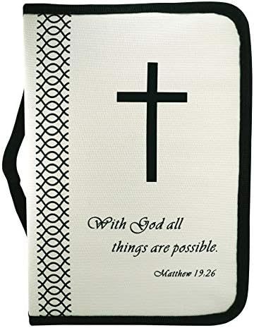 ENHONG Bible Covers for Women Personalized Oxford Fabric Handbag and Organizer for Bible up to 9.50 x 6.75 x 2.125 Inches with Zipper