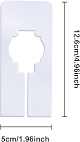 jeufun 8 Pack White Rectangular Closet Size Dividers Writable Reusable view 2