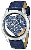 GUESS Women's U0113L8 Iconic Blue Watch with Heart Inspired Dial