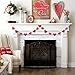 Valentines Day Decorations, 20 Hanging Heart Swirls & 2 Heart Garland Banner, Ceiling Hanging Décor for Wedding, Birthday, Party Favor, Anniversary, Office, Classroom, Home, Room