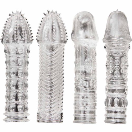 4 pcs different silicone condoms penis sleeves cock ext…