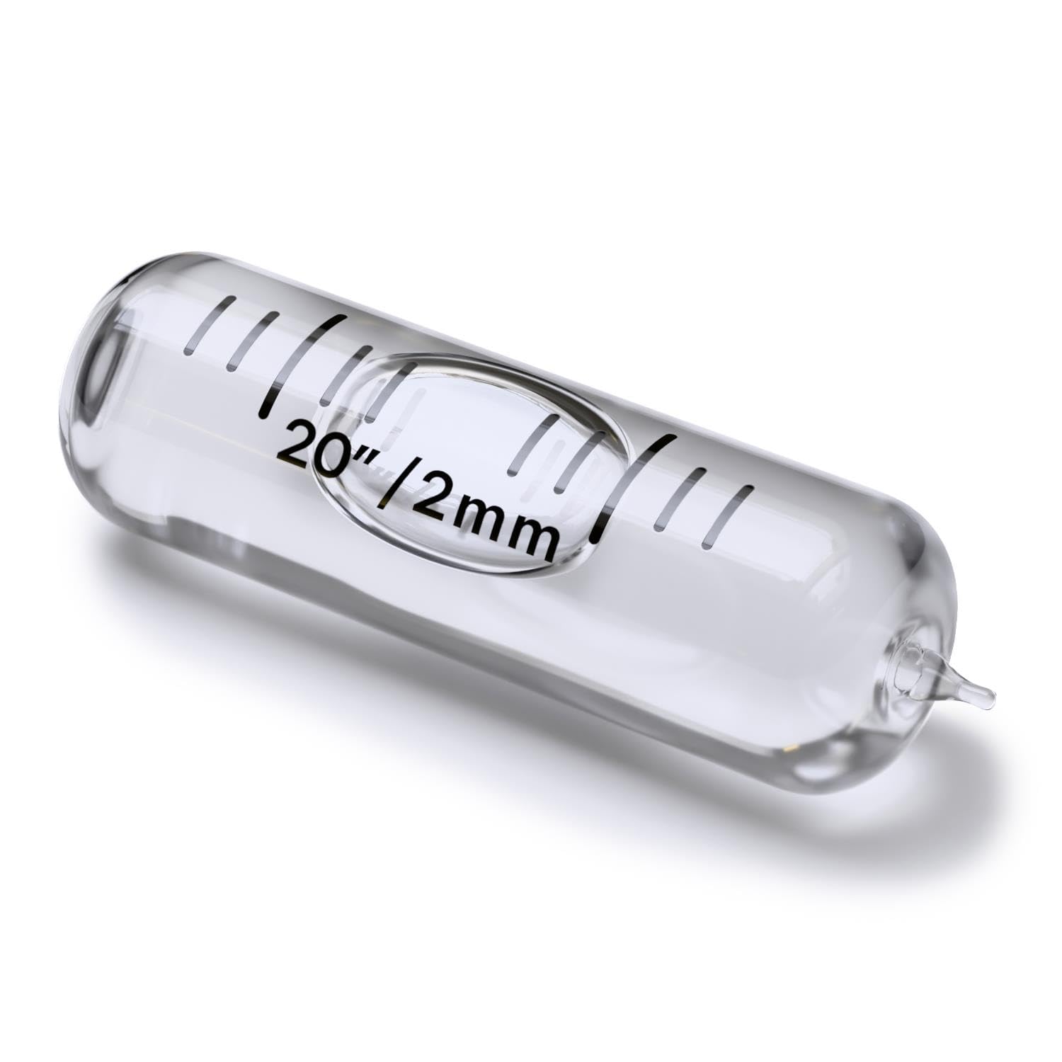 Replacement Level Glass Vial, Spirit Bubble Level, with Nib, Accurate, 35mm x 11mm - Transparent Clear