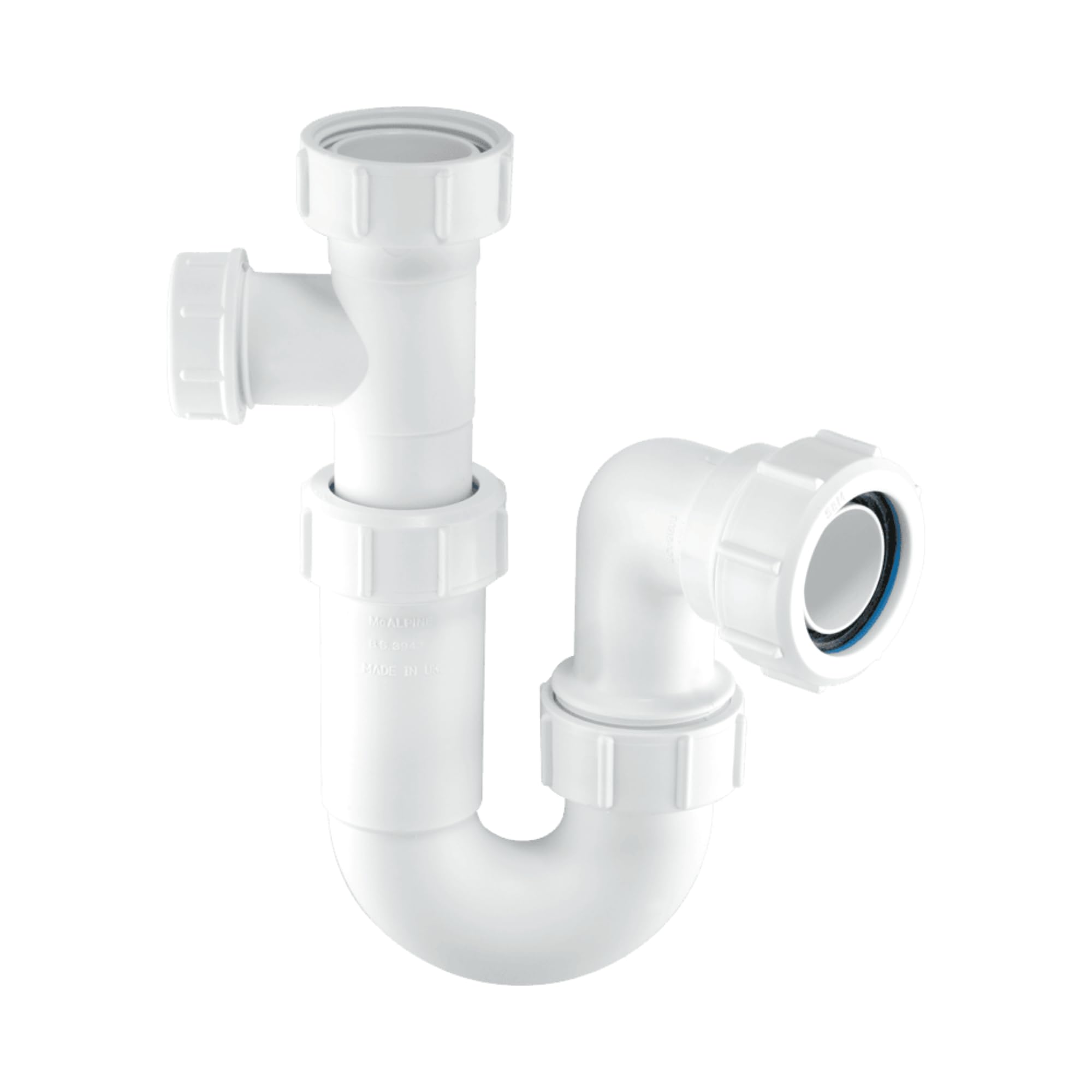 McAlpine ASA10-SP 1" Tubular Swivel Basin Trap with 19/23mm Pipe Connection